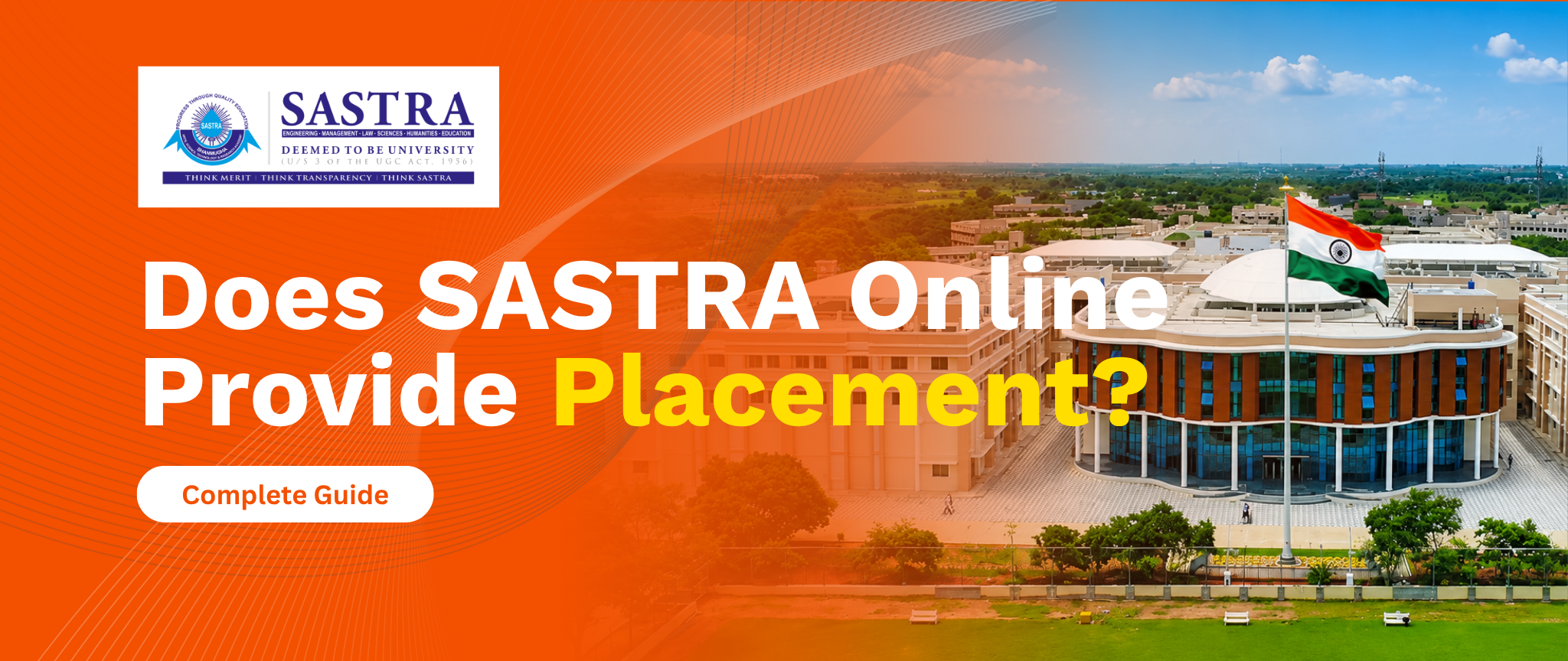 Does SASTRA Online Provide Placement