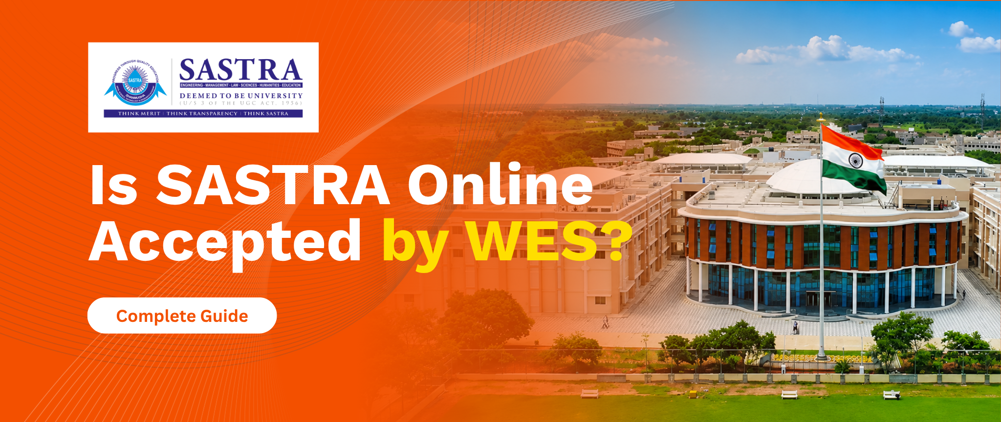 Is SASTRA Online Accepted by WES