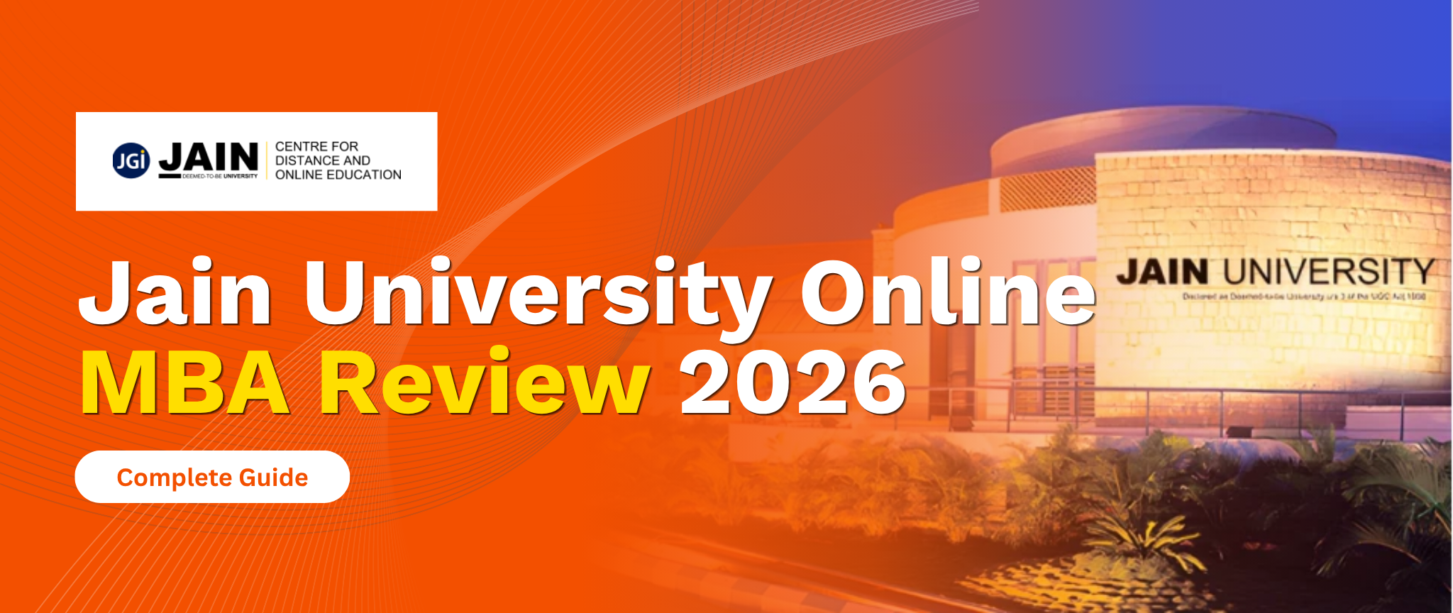 Jain University Online MBA Review 2026