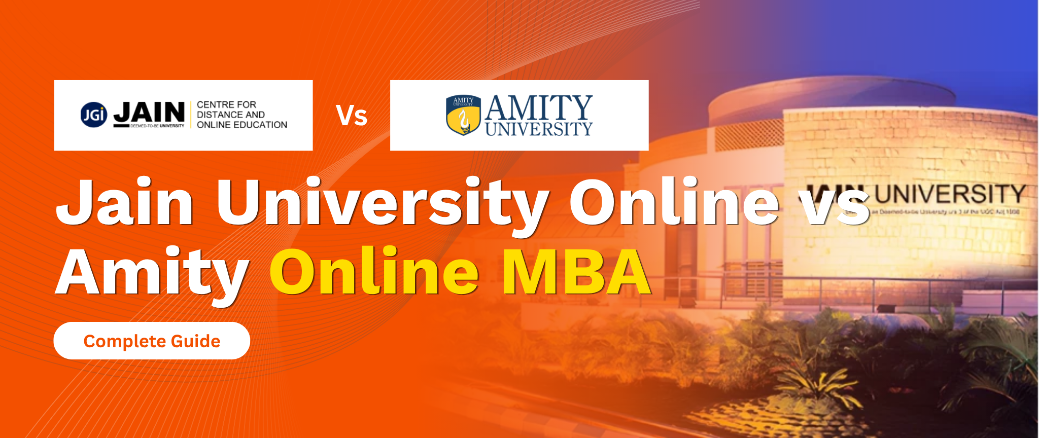 Jain University Online vs Amity Online MBA