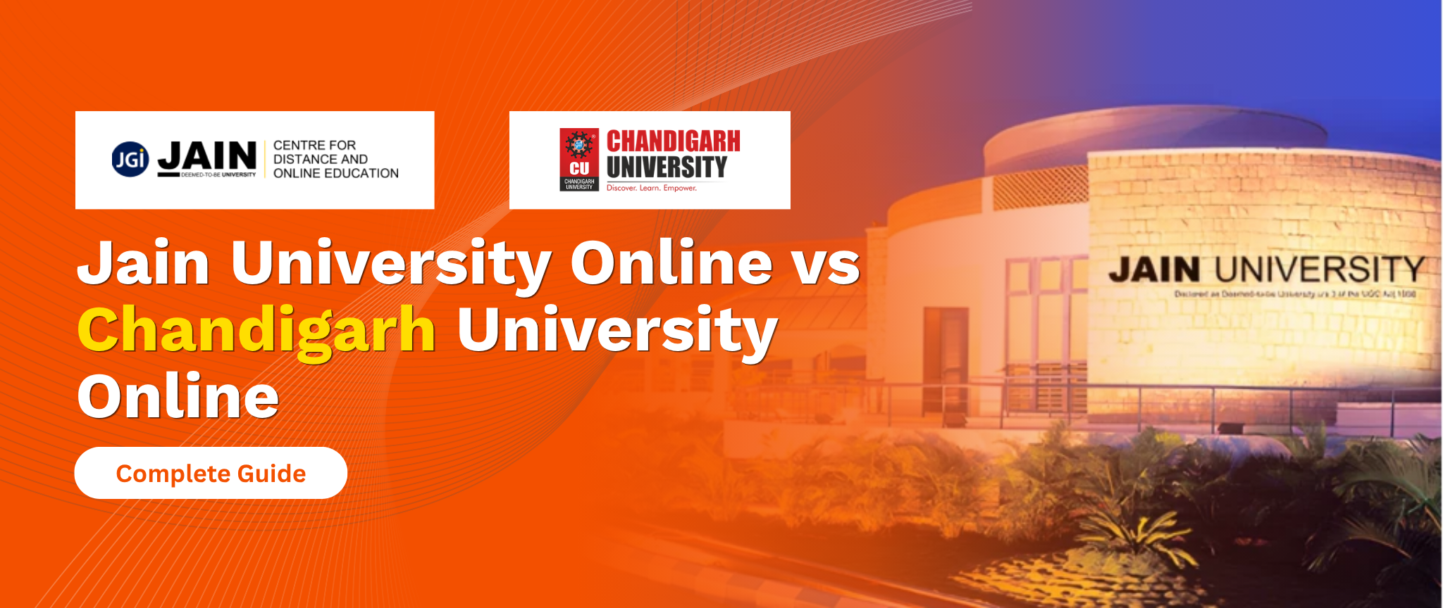Jain University Online vs Chandigarh University Online