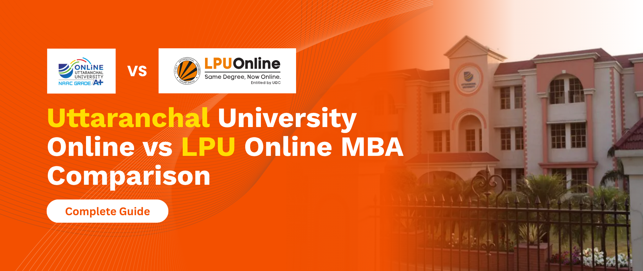 Uttaranchal University Online vs LPU Online MBA Comparison