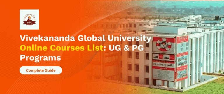 Vivekananda Global University Online Courses List 2026: 7 Best UG & PG Programs