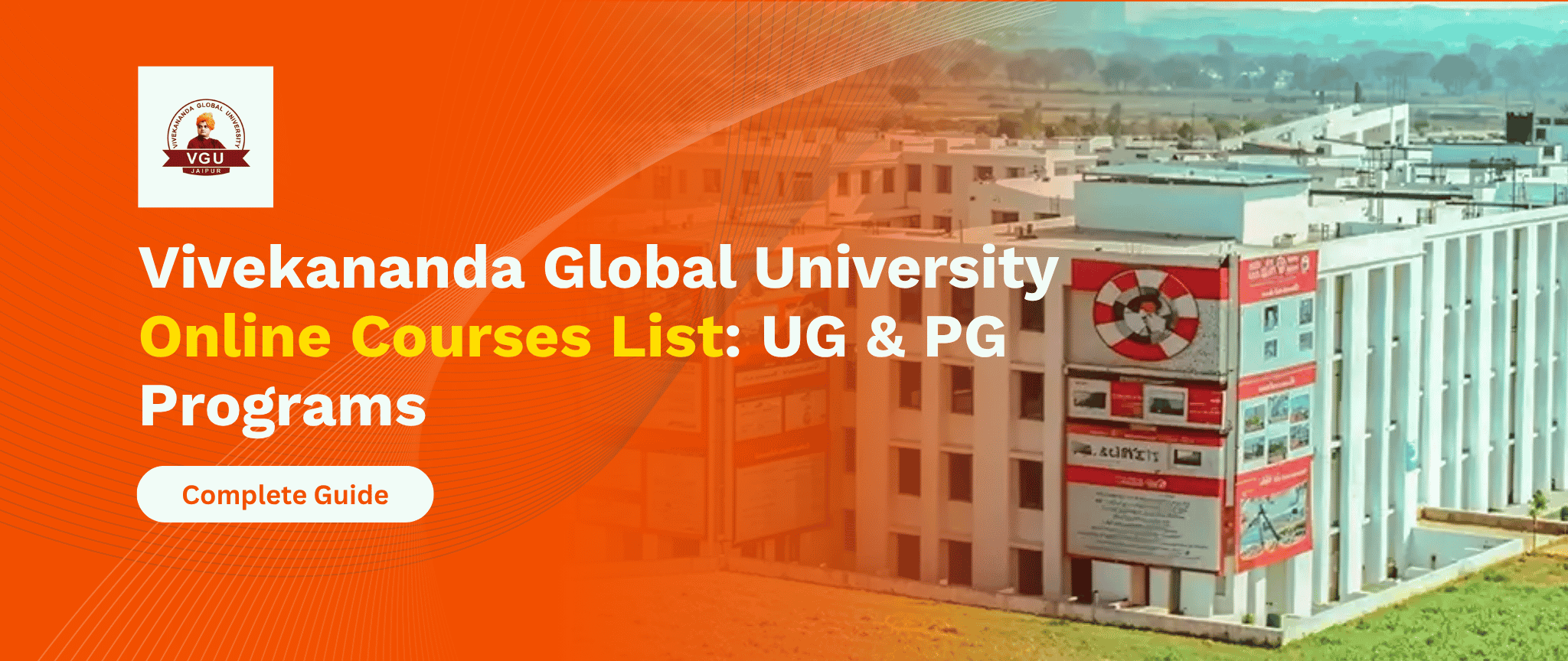 Vivekananda Global University Online Courses List UG & PG Programs