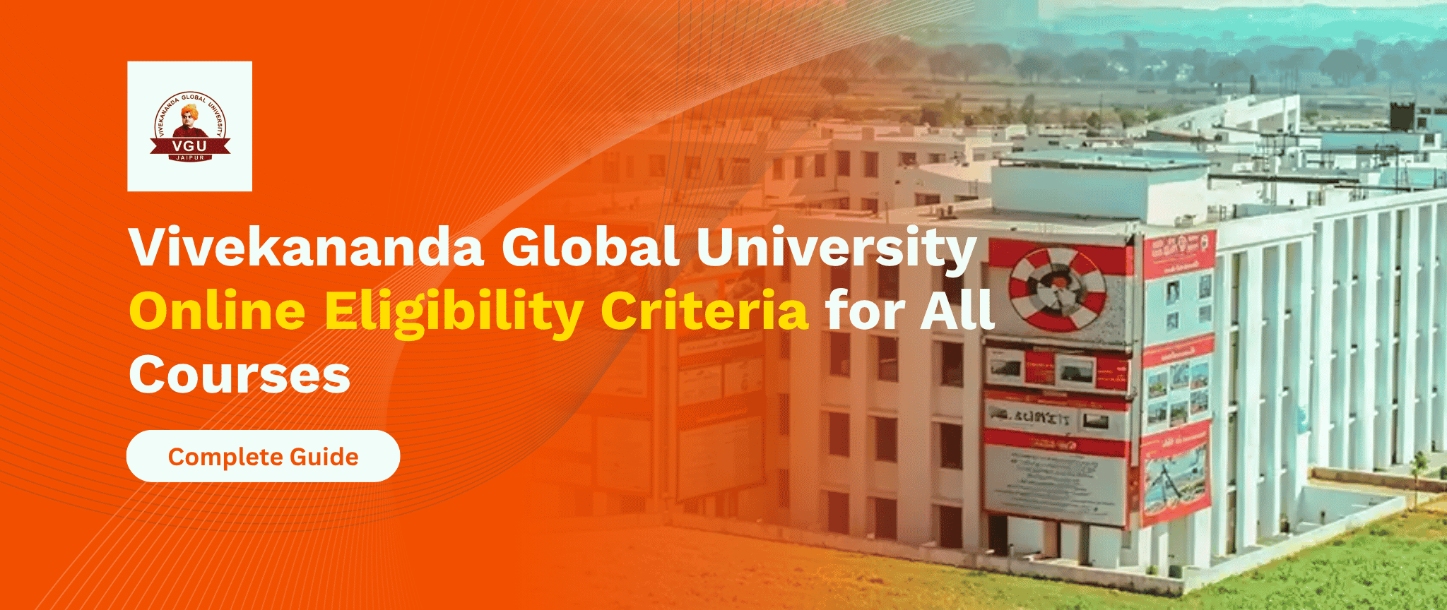 Vivekananda Global University Online Eligibility Criteria for All Courses