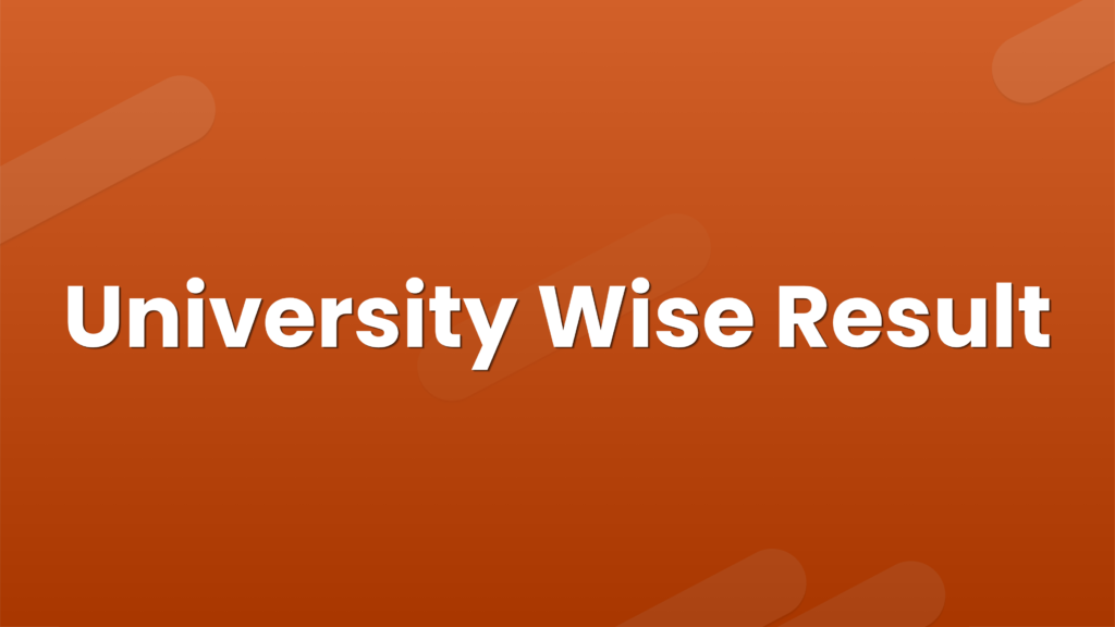 University Wise Result