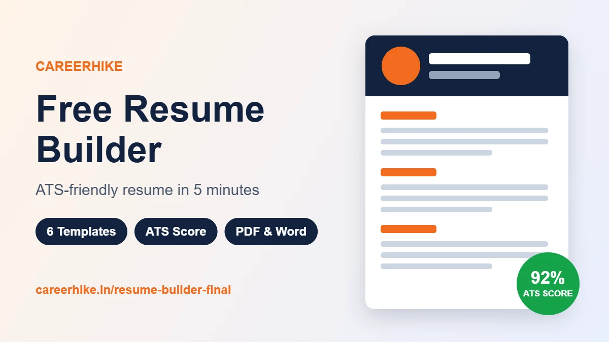 Resume Builder - CareerHike free ATS-friendly resume maker